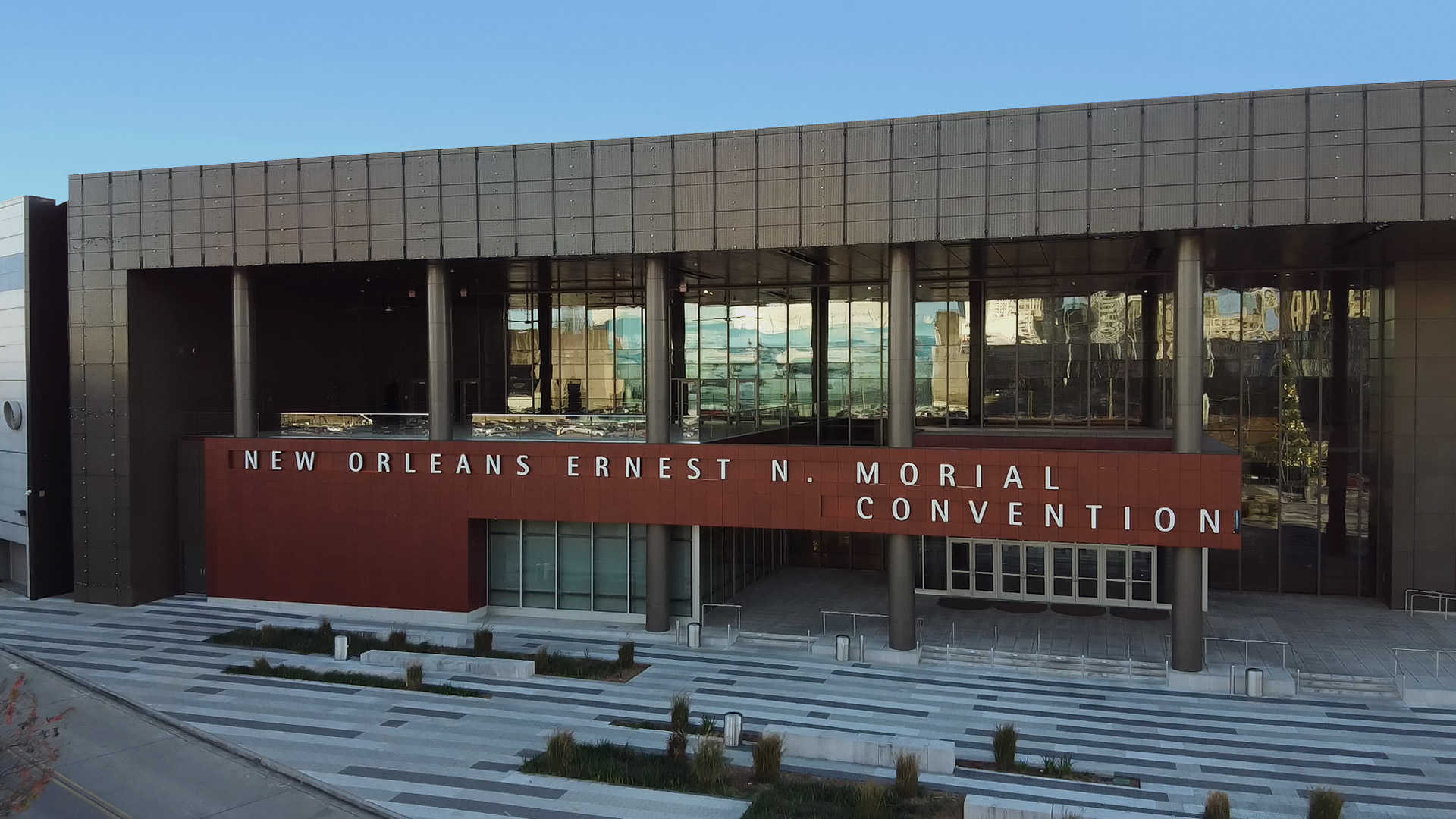 Exterior of the Ernest N. Morial Convention Center in New Orleans